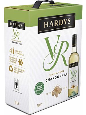 HARDYs VR Chardonnay Bag in Box 13% 3 liter